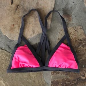 Hot pink Target bathing suit top